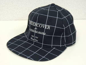 ★ 美品 24AW 定価19800円 アンダーカバー UNDERCOVER ウインドペン チェック キャップ 帽子 黒 ブラック UP2D4H02 スパイダー チェック