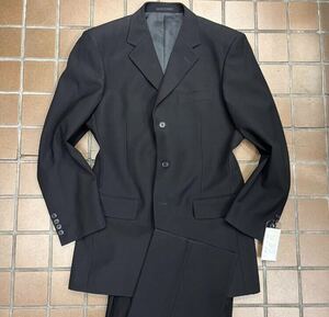 新品【サイズY8 3L★高級 礼服】3Bシングルスーツ ブラックフォーマル 背抜き ノーベンツ 2タック リクルートスーツ 喪服 冠婚葬祭 真っ黒