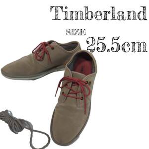 【Timber land】　ティンバーランド/プレーントゥーシューズ/メンズ/スエードレザー/ベージュ/25.5cm/スニーカー/靴/ブーツ/秋/冬