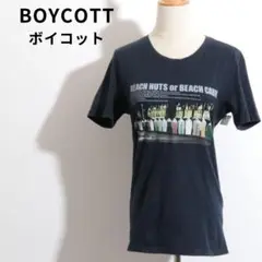 ★美品★BOYCOTT ボイコット トップス カットソー 半袖 プリント柄