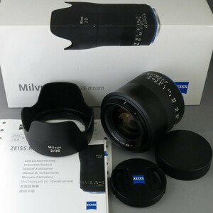 【新品同様】ZEISS　キヤノンEF用Milvus35mmF2ZE　CanonキヤノンEFマウント(キャノン）★NO.7049