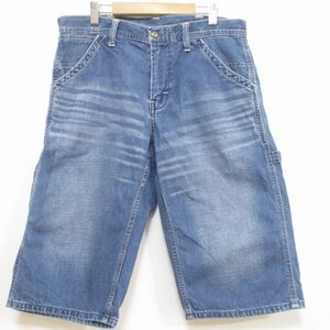 【Lee】リー◆USEDウォッシュ加工/ペインター デニムハーフパンツ/08288◆size30