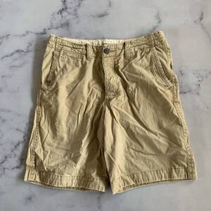 A ▼ 人気モデル!! Abercrombie＆Fitch アバクロンビーアンドフィッチ COTTON100% ハーフ / ショートパンツ チノショーツ W34 ボトムス