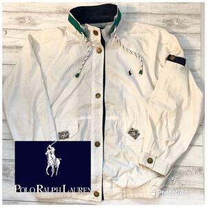 ラルフローレン　Polo by Ralph Lauren L コットン　スピンドルジャケット　ホワイト