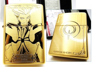 Fate/Zero ギルガメッシュ フェイトゼロ アーチャー 黄金 ゴールド zippo ジッポ 未使用