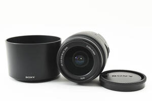 Sony DT 18-55mm f3.5-5.6 SAM レンズ 18-55/3.5-5.6 SAL1855 ブラック フード付き ソニー 744