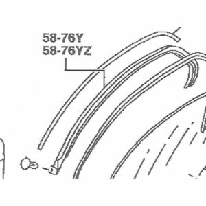 未使用 純正 FD3S ウエザーストリツプ 左右２個セット（R）(L) ガラス/マツダ 純正部品 / RX7 RX-8 運転席 助手席 両側 ウィンドウ