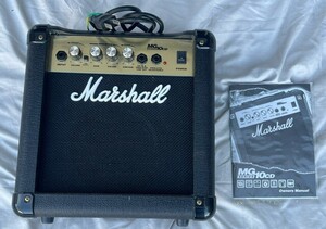 Marshall マーシャル MG10CD ギターアンプ ヤマハミュージック 取説付 音響 通電のみ確認済 中古 現状品 付属品画像の通り