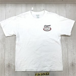 SOLKIDS キッズ HAWAII ハンドサインプリント 半袖Tシャツ YL 白