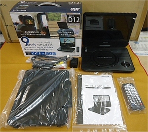 未使用新品　GREEN HOUSE ポータブルDVDプレーヤー GH-PDV9NG-BK 動作確認済　9インチ　コードレス