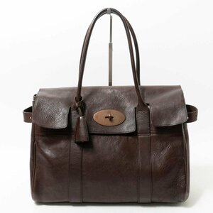 【1円スタート】Mulberry マルベリー ベイズウォーター レザーバッグ ハンドバッグ 手提げ 鞄 ダークブラウン グレインレザー ターンロック