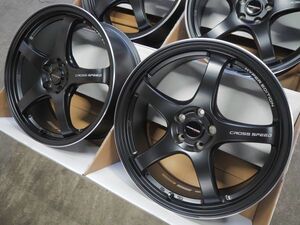 ★軽量★17inch 7.5J+50 5H114.3 新品 人気 クロススピードCR5 ホイール 1台分 タイヤset可能 ACCORD MAZDA6 ATENZA AXELA LEVORG ブラック