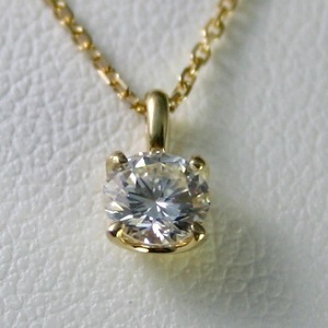 ダイヤモンド ネックレス K18 一粒 0.2ｃｔ 鑑定書付 0.204ct Dカラー VVS2クラス 3EXカット H&C CGL TOR0792-4kp KDP*K