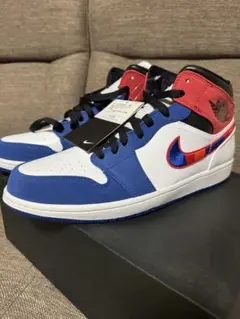 Nike Air Jordan 1 MId 青/白/赤 スニーカー