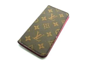 ■美品■ LOUIS VUITTON ルイヴィトン M67481 モノグラム フォリオ iPhoneXS Max対応 アイフォンケース ブラウン系 DH1413