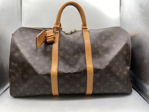 7723-06★1円スタート★LOUIS VUITTON/ルイヴィトン/キーポル50 モノグラム・ボストンバッグ/M41426/ブラウン★