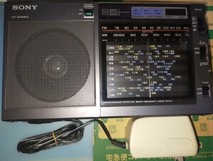 ICF-EX5MK2 ソニー SONY 美品 受信確認済 AM FM ワイドFM ラジオNIKKEI 短波ラジオ 給電アダプター 取扱説明書付 野球 防災 株 競馬 133245