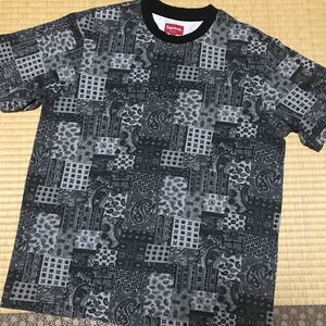 SUPREME バンダナ 半袖　Tシャツ 窪塚洋介着　ペイズリー　シュプリーム　PATCH WORK PAISLEY S/S TOP 刺繍ロゴ　総柄Tee パッチワーク　