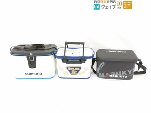 シマノ タックルボートバッグ BK-003L、マルキュー プライムエリア ドライバッグ MQ-02α ブラック 等 計3点セット