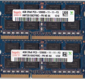 【ノートPC用メモリ】 hynix DDR3 PC3-12800 8GB (4GB×2枚セット) 1600