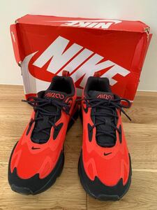 美品 ナイキ メンズ エアマックス200 スニーカー Nike Air Max 200 - Black/RED AQ2568‐600 9.5インチ 27.5cm ブラック レッド 赤 黒