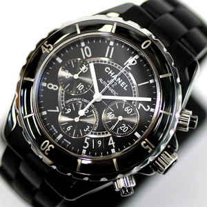 【CHANEL】シャネル J12 クロノグラフ 41mm H0940 メンズ ブラック セラミック　自動巻き　腕時計
