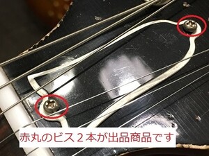 ★数量限定セール★Gibson５０年代レプリカ　トラスロッドカバースクリュー2本ＳＥＴ　ニッケルエイジド　リアルヴィンテージレプリカ