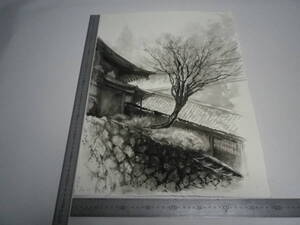 「永平寺 4 」水墨画【坂垣内 将泰】作者直筆原画「真作」P10号ハーネミューレ紙(経年保管品)【送料無料】00700135