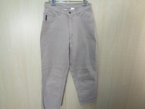 b815◆ARMANI JEANS カラーデニムパンツ◆アルマーニジーンズ size28 グレージュ ハイライズ テーパード レディース アンクル丈 ボトム4L