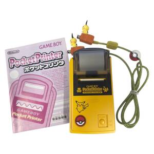 Nintendo 任天堂 GB ゲームボーイ ポケットプリンター GAME BOY PocketPrinter ピカチュウ イエロー 動作確認済み MGB-007 通信ケーブル