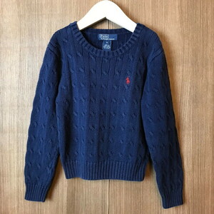 《キッズ》Polo by Ralph Lauren ポロ ラルフローレン ニット セーター サイズ 6 古着 k24110116