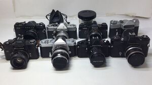 【未点検・未清掃】FUJICA / KONICA / Mamiya / nikomat / PENTAX / PETRI / Voigtlnder / ZENIT 【カメラまとめ8台セット】