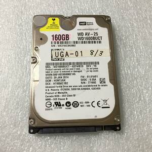 ★15107時間 Western Digital WD1600BUCT 2.5インチHDD『正常判定』160GB