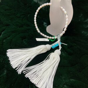 未使用品 淡水真珠 御念珠 数珠 女性向け Lucky Item 淡水パール Prayer Beads Healing