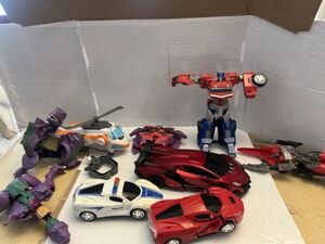 Lot Transformers Cyberverse Spark Alpha Trion Beast Wars Optimus Prime As Is 海外 即決