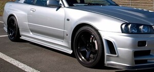 BNR34 R34 スカイラインGT-R サイドスカート+サイドスカートエクステンション（カーボン）