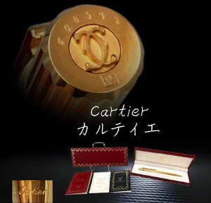 Z019 Cartier カルティエ ボールペン 608372 キャップ式 文房具 筆記用具 サインペン 共箱