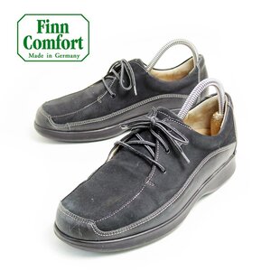 5-1/2表記　24.5㎝相当　Finn Comfort 　フィンコンフォート 　コンフォートシューズ　ブラック　スエード 本革　外反母趾　/U5135