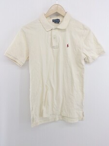 ◇ Polo by Ralph Lauren キッズ 子供服 鹿の子 半袖 ポロシャツ サイズ L（16/18） アイボリー メンズ P