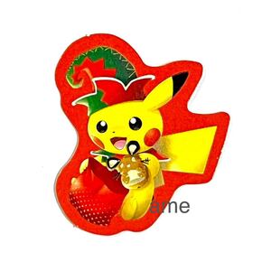 2《ポケットモンスター》公式グッズ シール ステッカー 1枚 クリスマス ピカチュウ (ポケモンセンター限定品 ポケモンカード デデンネ