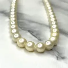 本真珠 パール ネックレス silver 6.8mm ホワイト