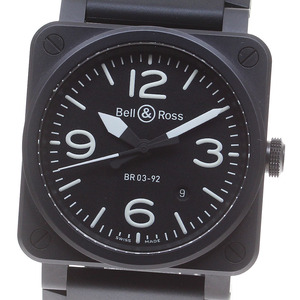 ベル＆ロス Bell＆Ross BR03-92-CBL ナイトラム 自動巻き メンズ 美品 箱・保証書付き_842778