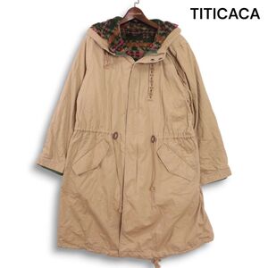 TITICACA チチカカ 秋冬 ネイティブ柄 ボア ライナー♪ 3way モッズ コート Sz.15 レディース 大きいサイズ　K4T01733_A#O