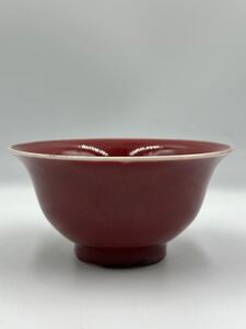 茶碗 茶道具 茶器 磁器 時代品 骨董品 清時代 中国古玩 古美術品 長 16cm