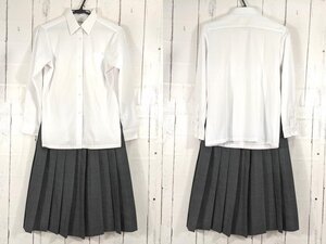 【as668】愛知県 植田中学校 女子用学生服 制服 長袖カッターシャツ+冬服スカート◆X85