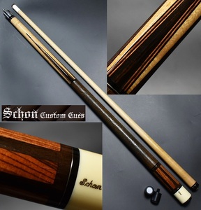 ◆Schon Custom Cues★R/9リザード本革 4剣 ショーン ジョイントプロテクター付属