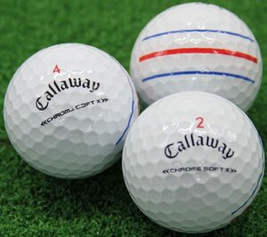 ABランク キャロウェイ Callaway CHROME SOFT X トリプル・トラック ホワイト 2022年モデル 30個 球手箱 ロストボール