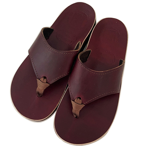 格安THE SANDALMANワイドストラップサンダル BEACH WIDEレザーHORWEEN CHROMEXCEL 9サイズ（27.0～27.5cm位）BURGUNDY 新品アメリカ製