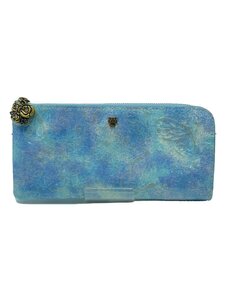 ANNA SUI◆長財布/PVC/BLU/レディース/ラウンドファスナー