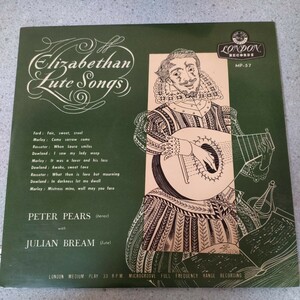 レア！ピーター・ピアーズ・ウィズ・ジュリアン・ブリームエリザベス王朝のリュート歌集 Peter PearsWithJulian Bream sp盤　oa7